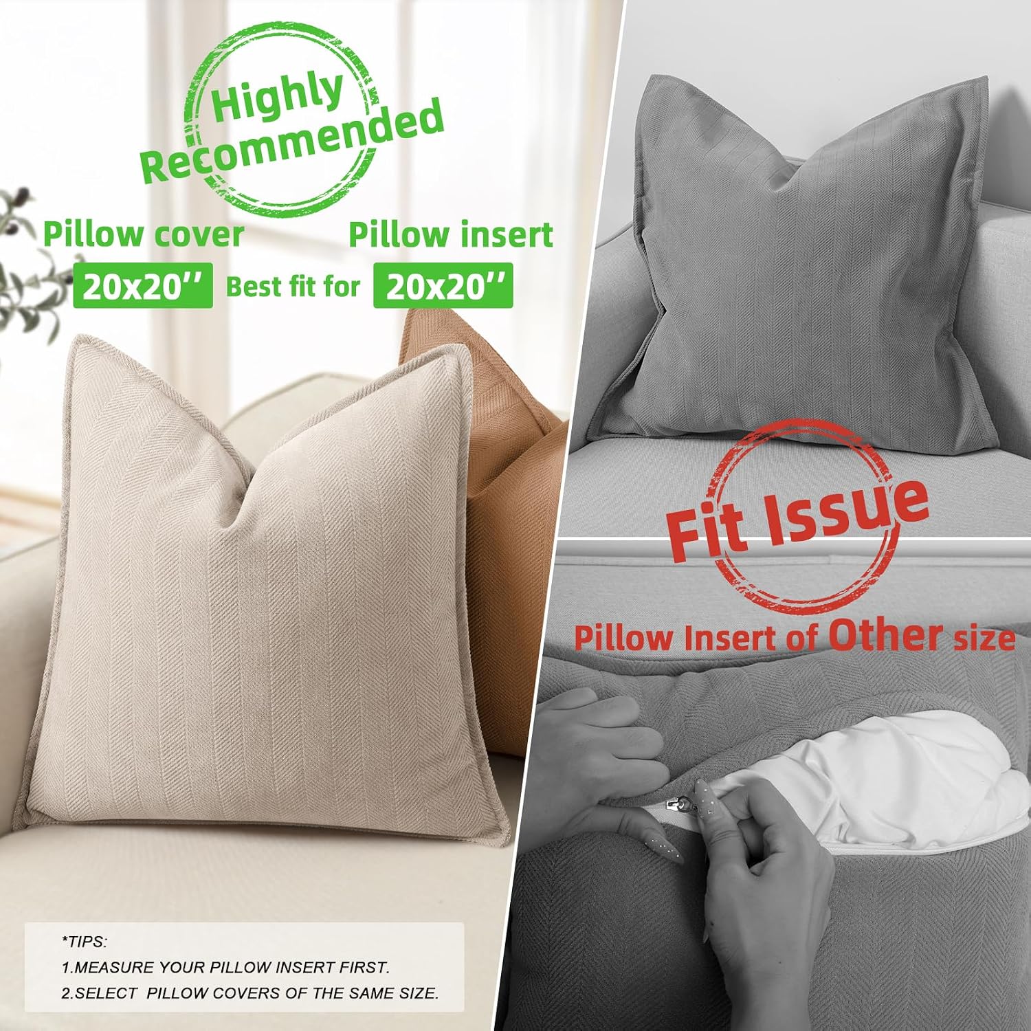 Thumbnail 2 de ZWJD Cushion Covers 50x50