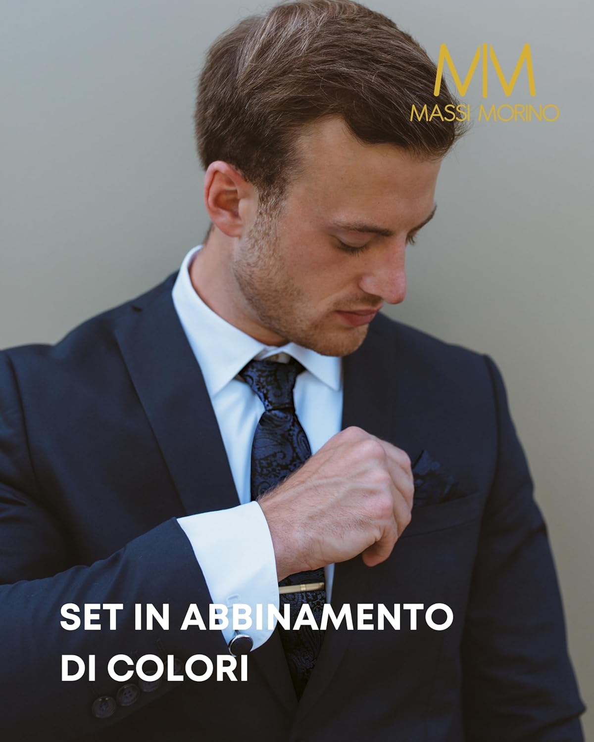 Thumbnail 2 de Massi Morino Cravatta elegante 5 in 1 con set regalo