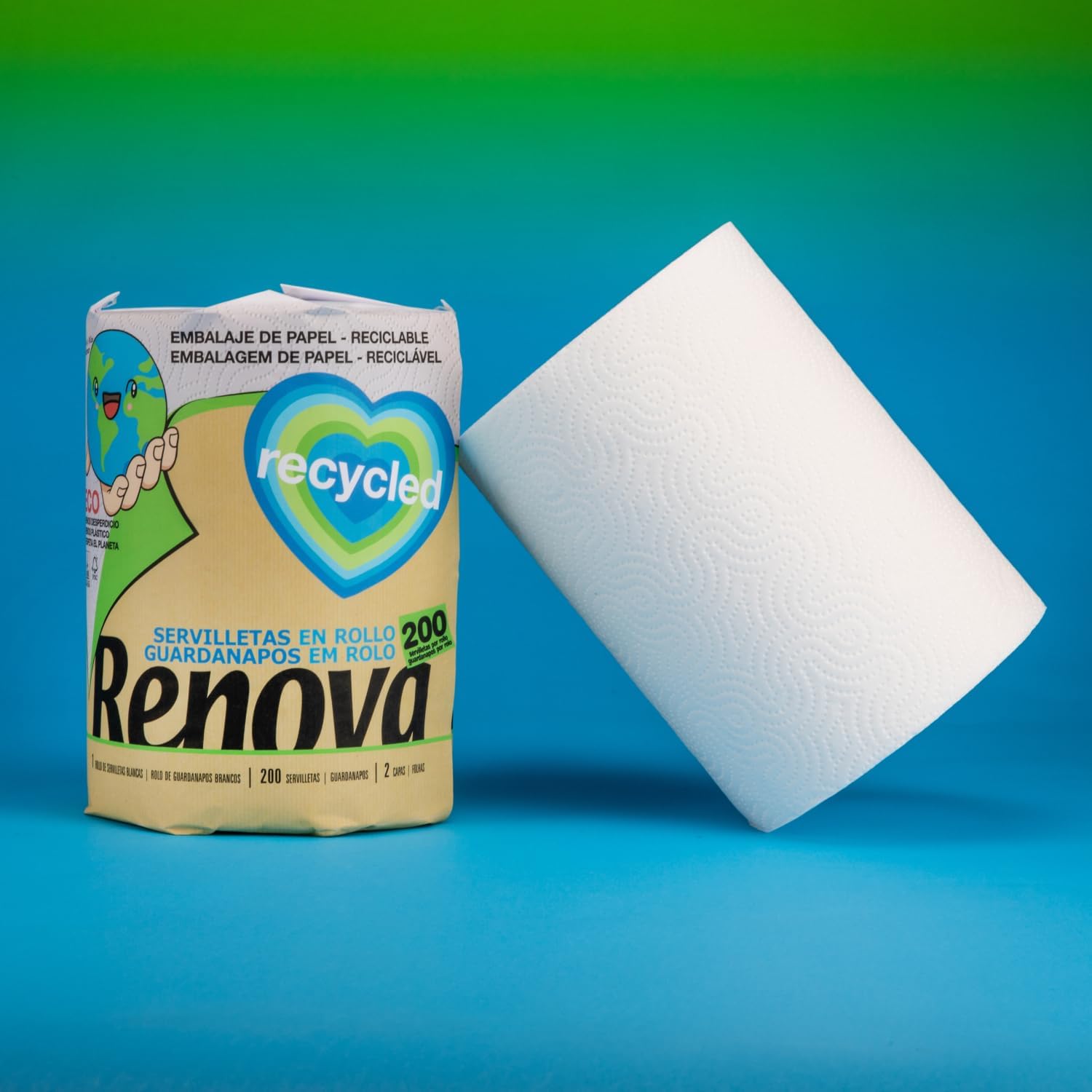 Detalle 2 de Renova Gigarollo de Cocina Ecológico ♻️ 10 Rolos Reciclados