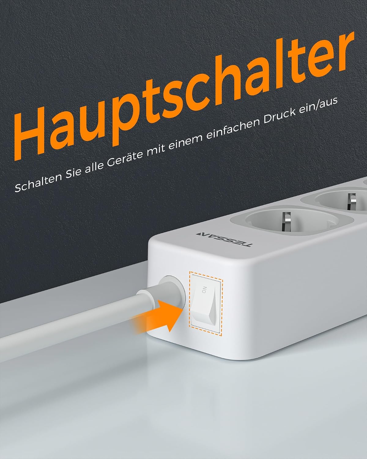 Thumbnail 6 de TESSAN 4âfach Steckdosenleiste mit 5 m Kabel und USB đ