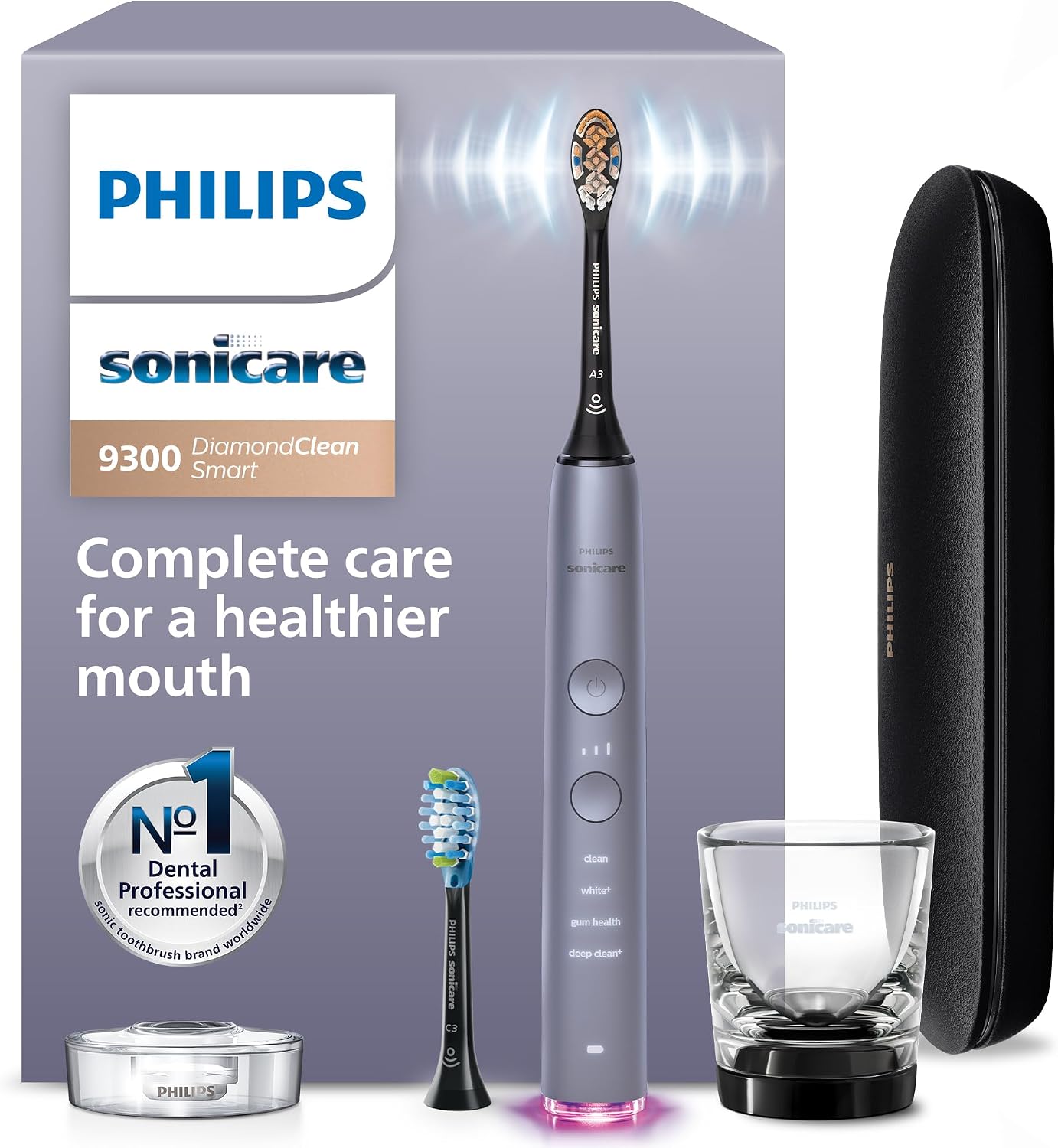 Detalle de Philips Sonicare DiamondClean Smart 9300 Electric Toothbrush (HX9903/45) with App and Pressure Sensor