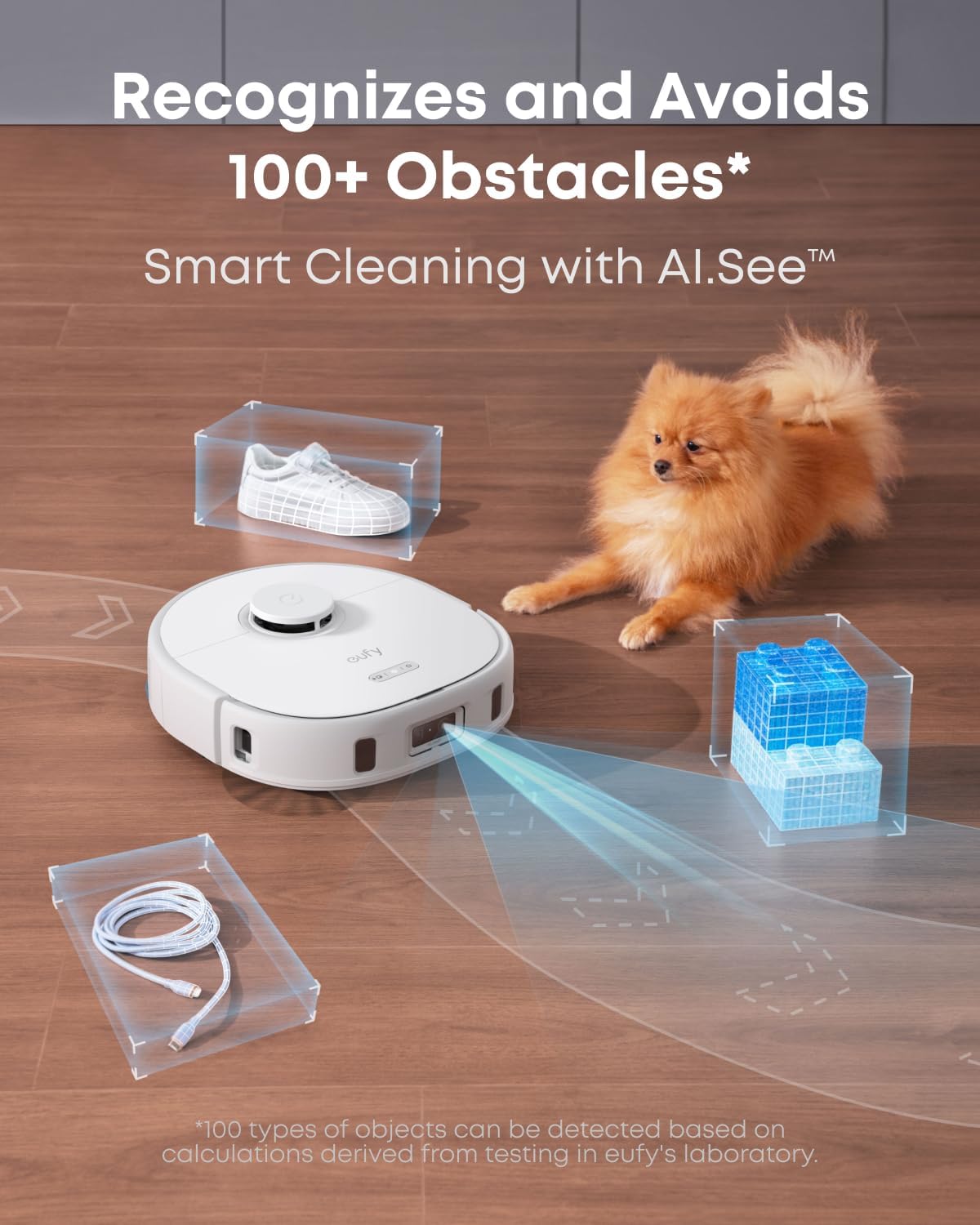 Detalle de eufy X10 Pro Omni Robot Vacuum and Mop, 8,000 Pa Suction, Auto-Lift Mops