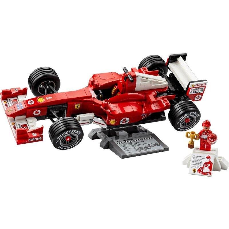 Detalle 2 de LEGO Icons Ferrari F2004 y Michael Schumacher (11375) – 735 piezas para fanáticos de la F1