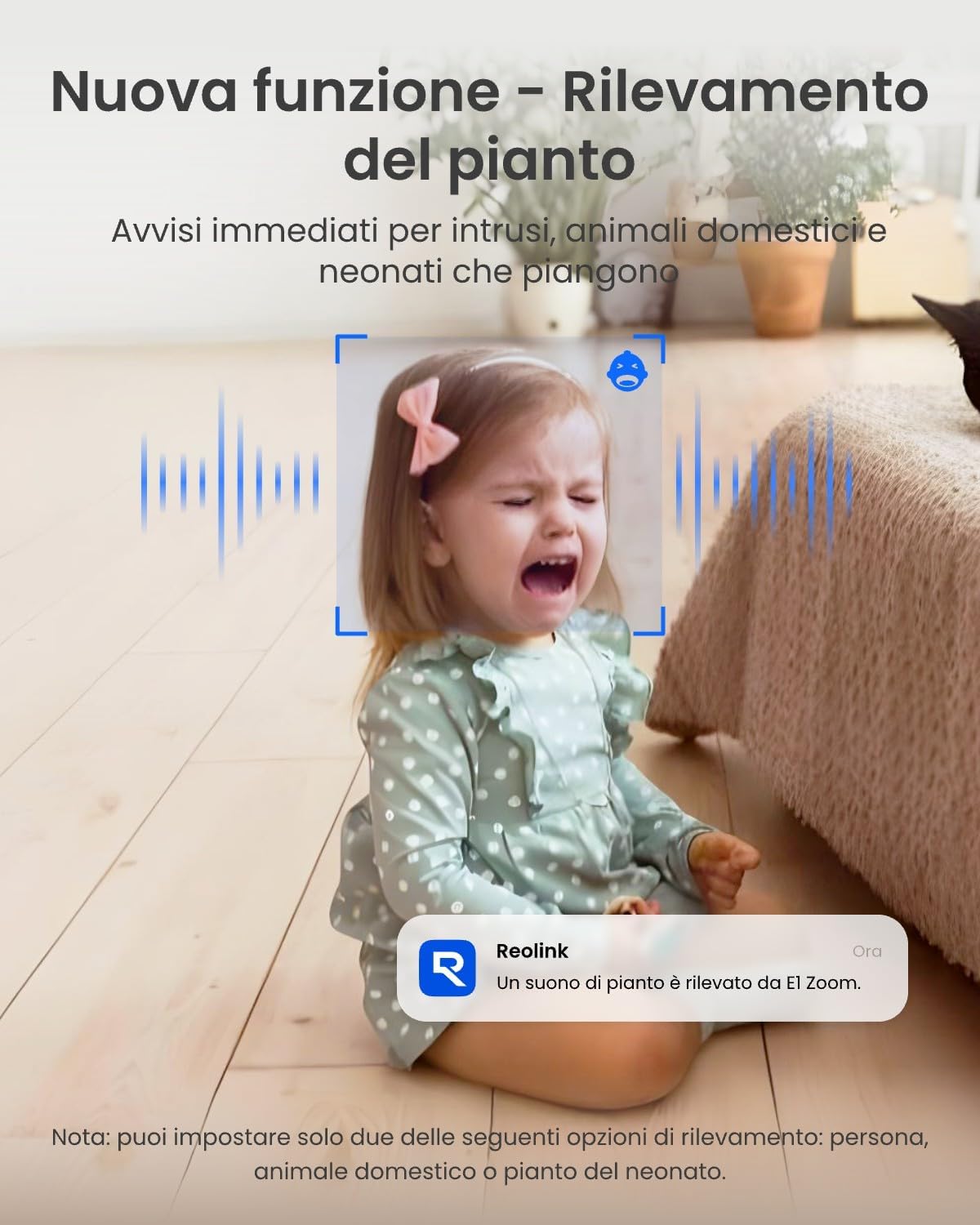 Thumbnail 2 de Reolink E1 Pro 5MP WiFi interno a doppia banda 2.4/5 GHz con rilevamento IA e 360°