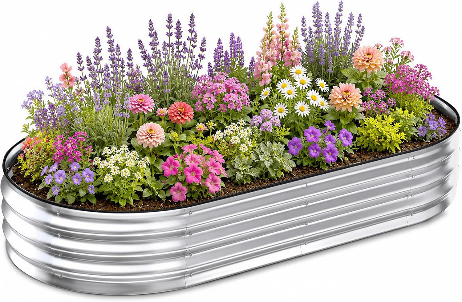 Detalle de NEWBULIG Galvanized Raised Garden Bed 8x4x1ft