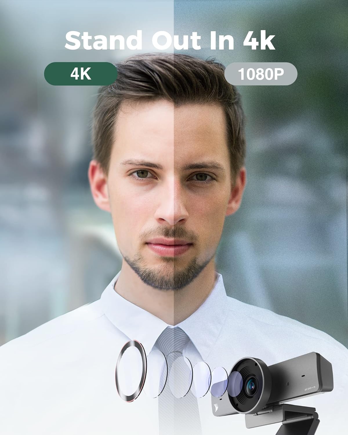Thumbnail 1 de WyreStorm 4K conference webcam 120° wide
