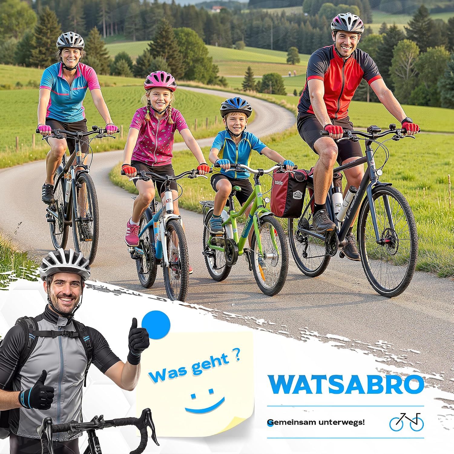 Thumbnail 6 de WATSABRO Fahrrad Abschleppseil für Kinder (2,5 m) – reißfestes Nylon, 100 kg Traglast