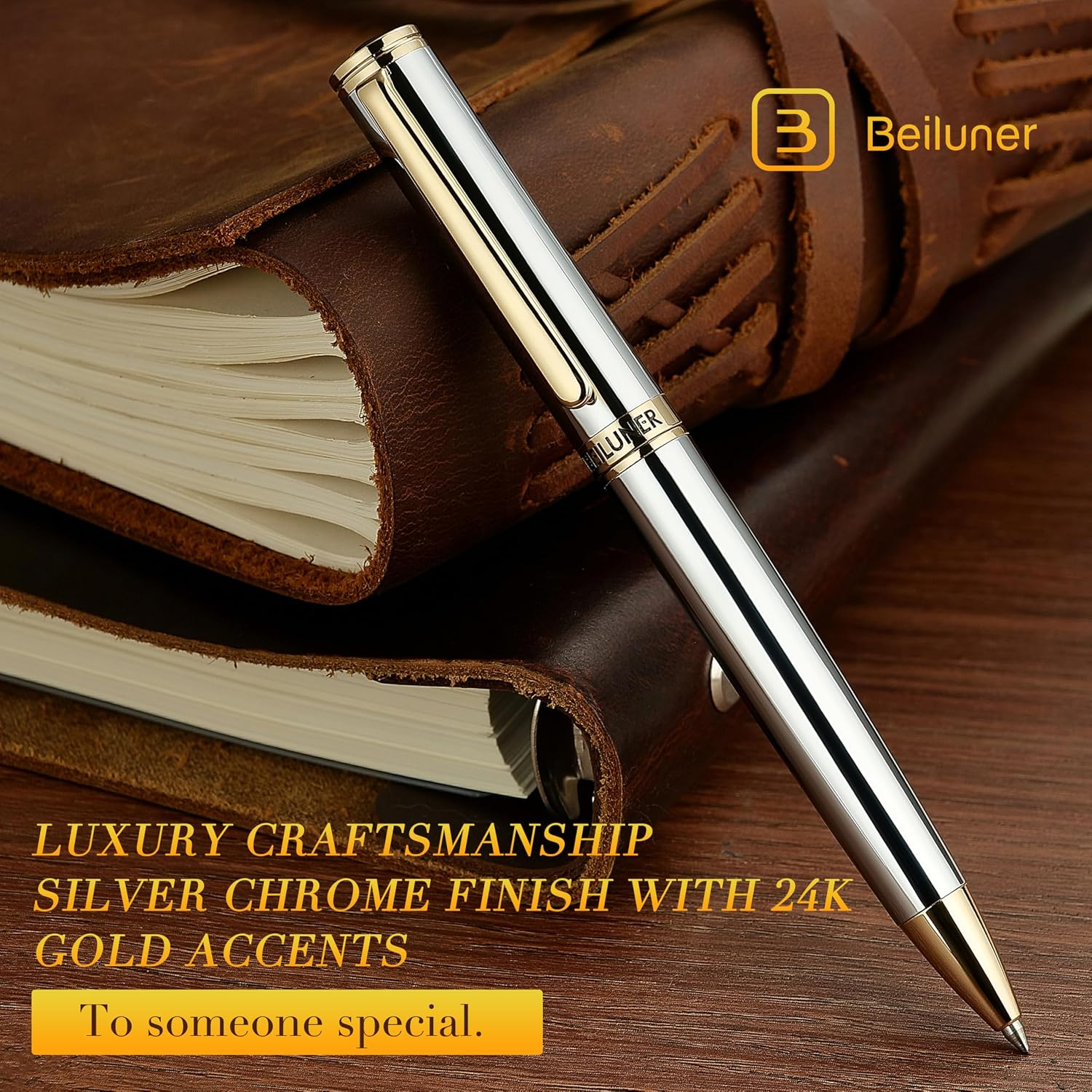 Detalle de BEILUNER Gel Pen with Brass Body