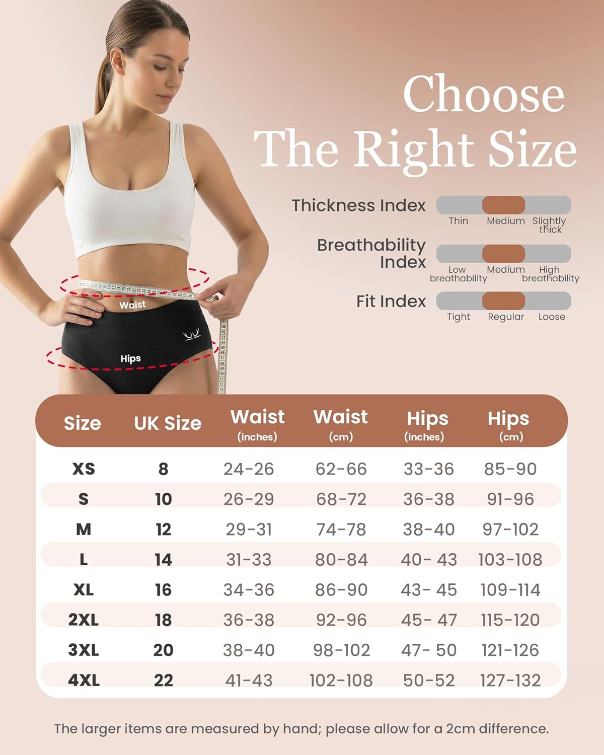 Thumbnail 6 de TANSTC Women’s High Waist Cotton Knickers (Multipack of 5) with Tummy Support