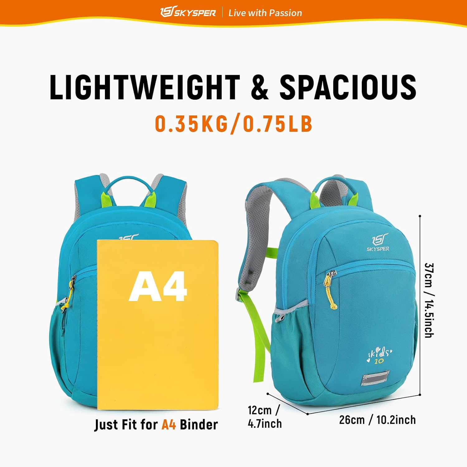 Thumbnail 6 de SKYSPER Kinderrucksack 10L mit Brustgurt – Wanderrucksack für Jungen & Mädchen