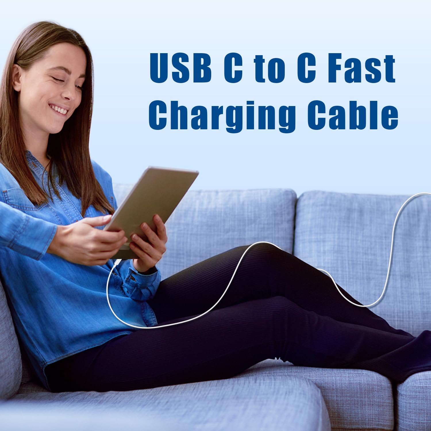 Thumbnail 5 de pukerehab Long USB C to C Fast Charger Cable 10ft 60W