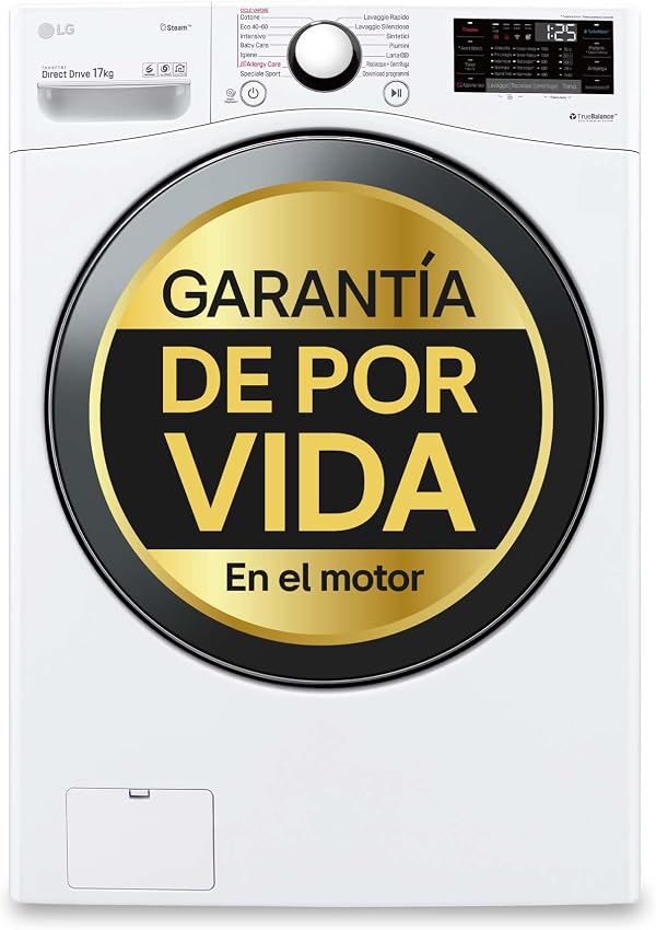 Detalle de LG F1P1CY2W Lavadora 17 kg, 1.100 rpm, TurboWash
