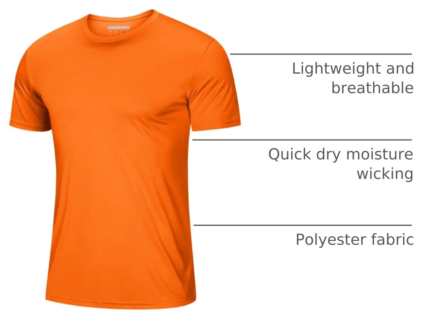 Detalle de MAGCOMSEN Men's Short Sleeve UPF 50+ T-Shirt: Quick-Dry Athletic Top