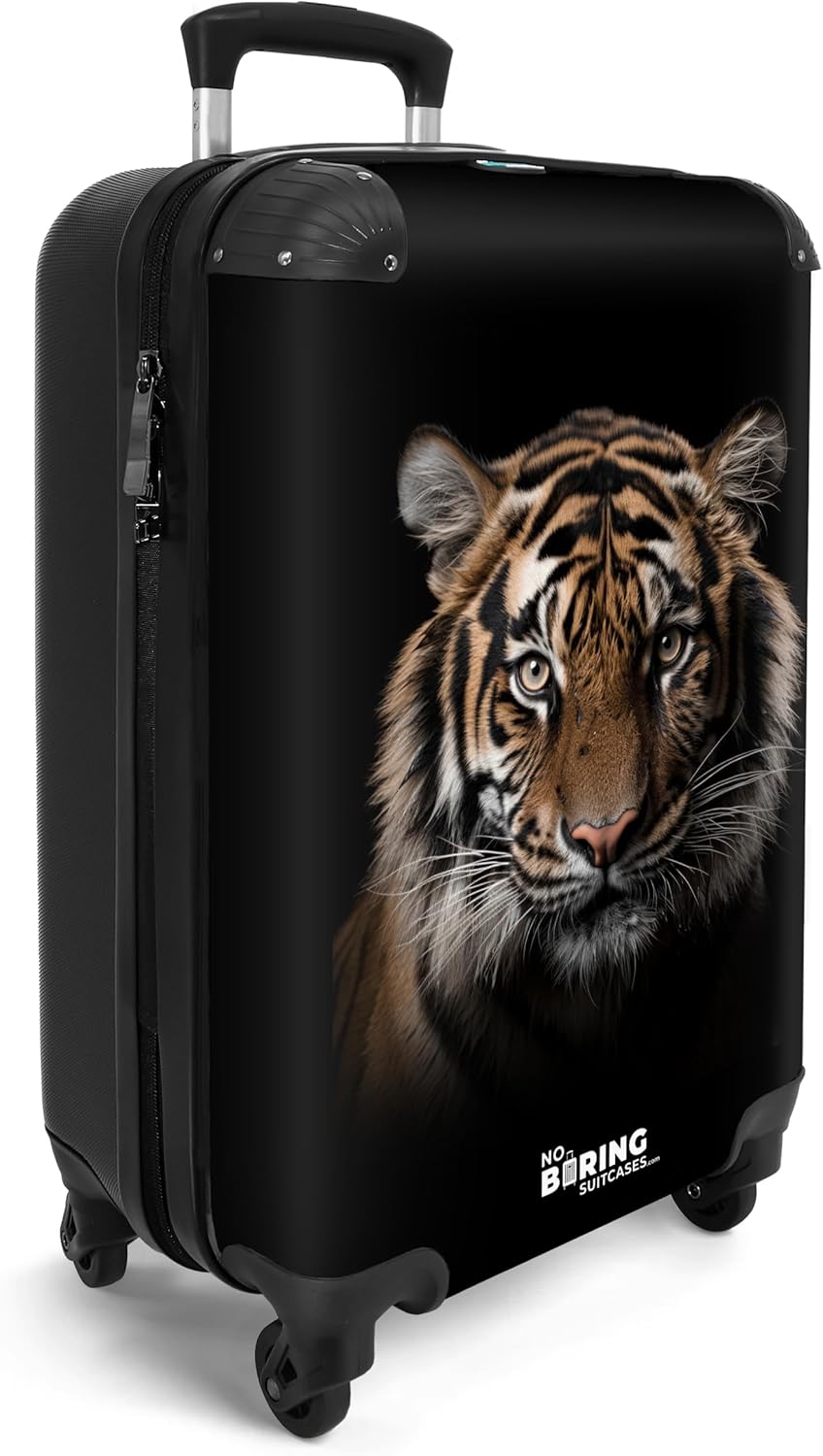 Detalle de NoBoringSuitcases.com Valigia Trolley Bagaglio a Mano 55x40x20 cm – Tigre Arancione