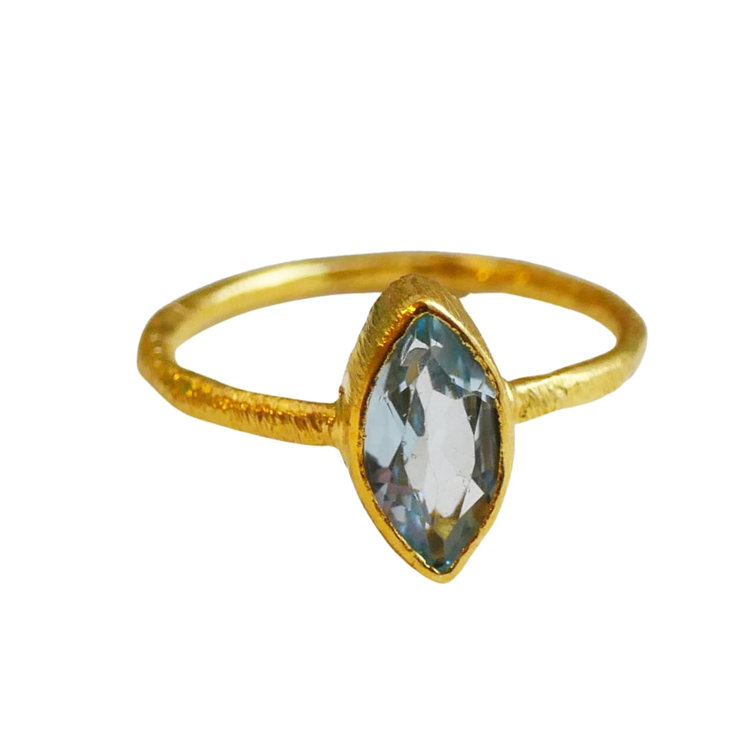 Thumbnail 6 de Petite Marquise Blautopas Ring 5x10 mm US 6