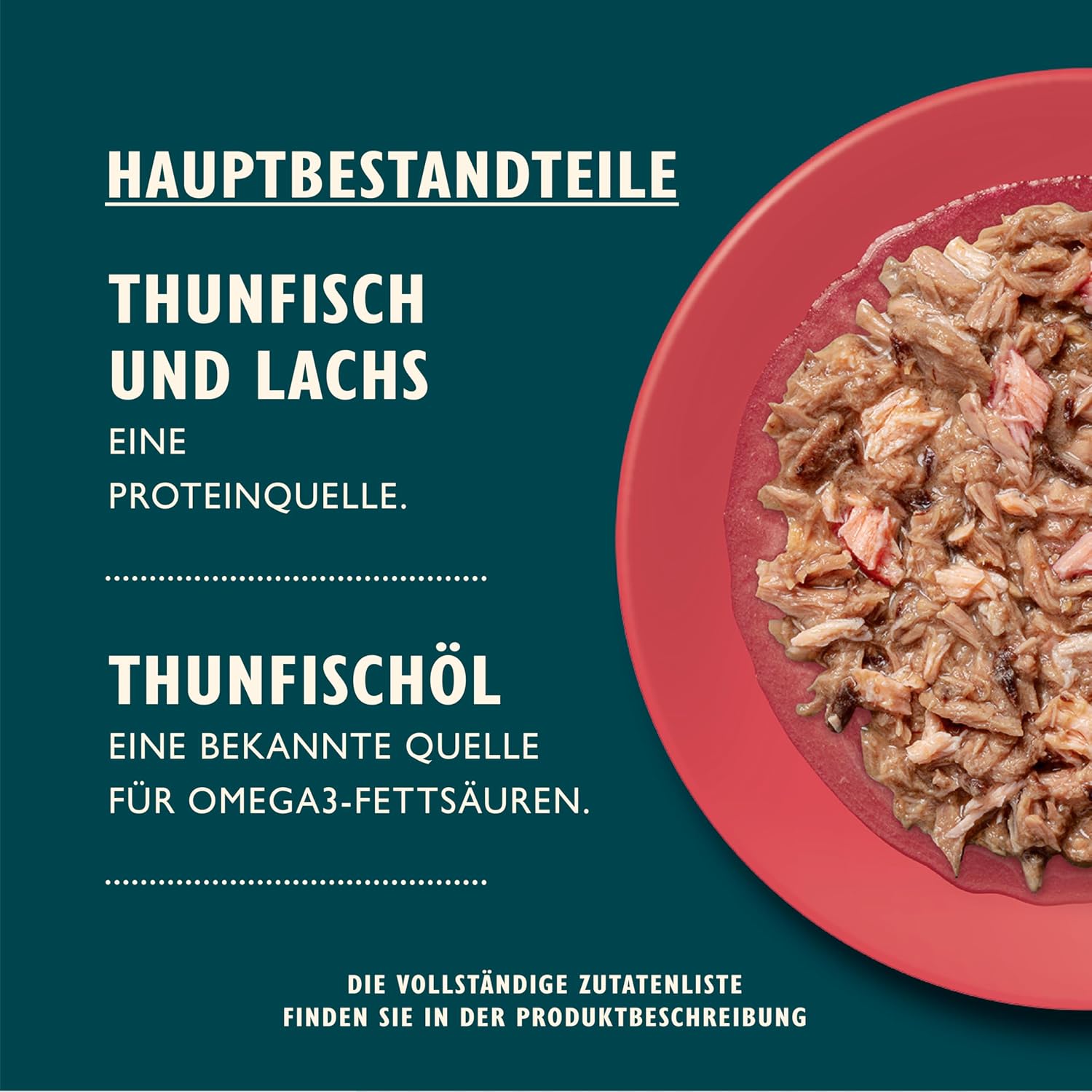 Detalle de Lily’s Kitchen Nassfutter für Katzen – Aus natürlichen Zutaten, zerkleinerte Filets in Brühe mit Thunfisch und Lachs, 70 g Dose