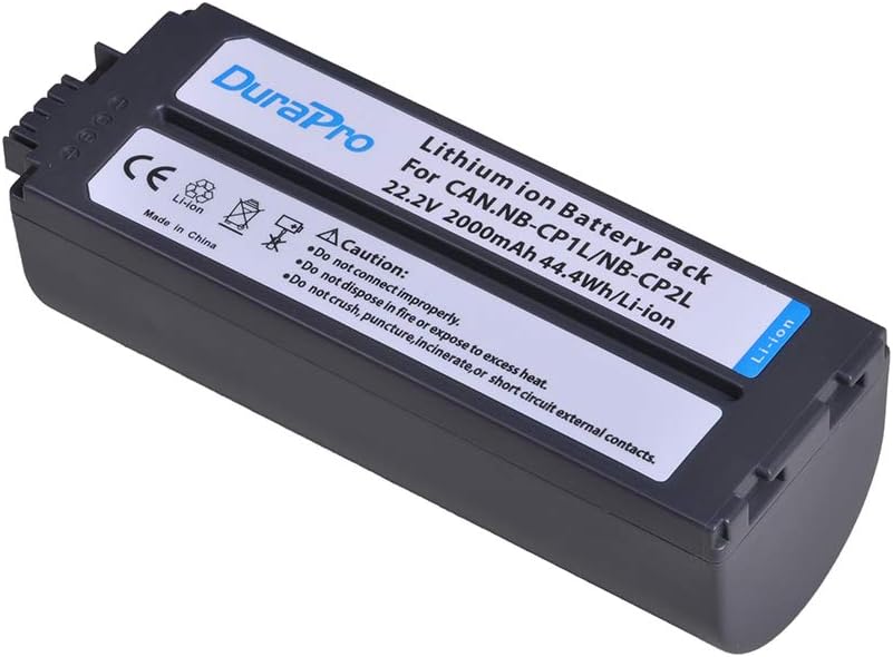 Detalle de DuraPro NB-CP2L Akku mit 2000 mAh für Canon SELPHY (kompatibel zu NB-CP1L / NB-CP2L)