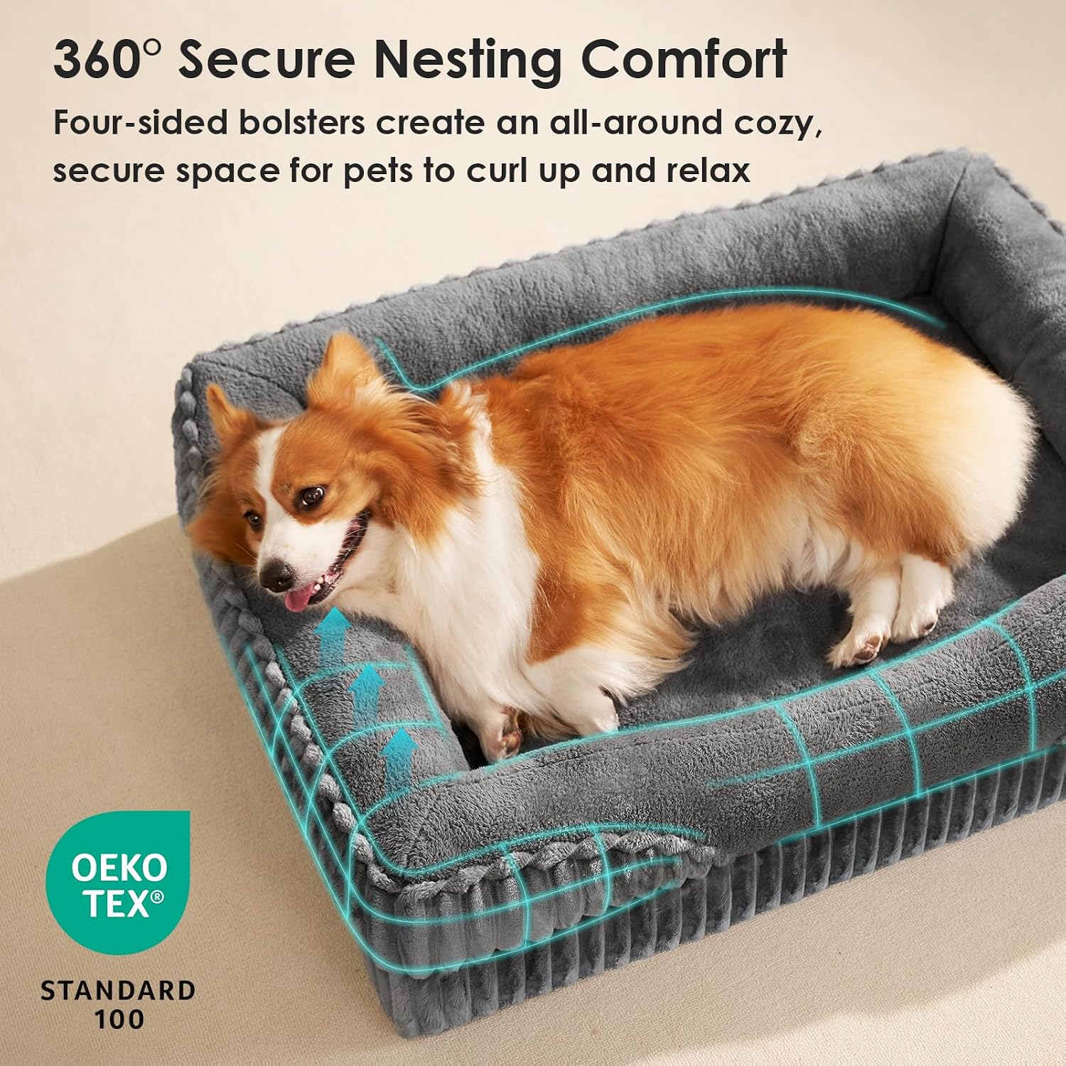 Detalle 2 de EHEYCIGA Orthopedic Dog Bed 42x30 Inch