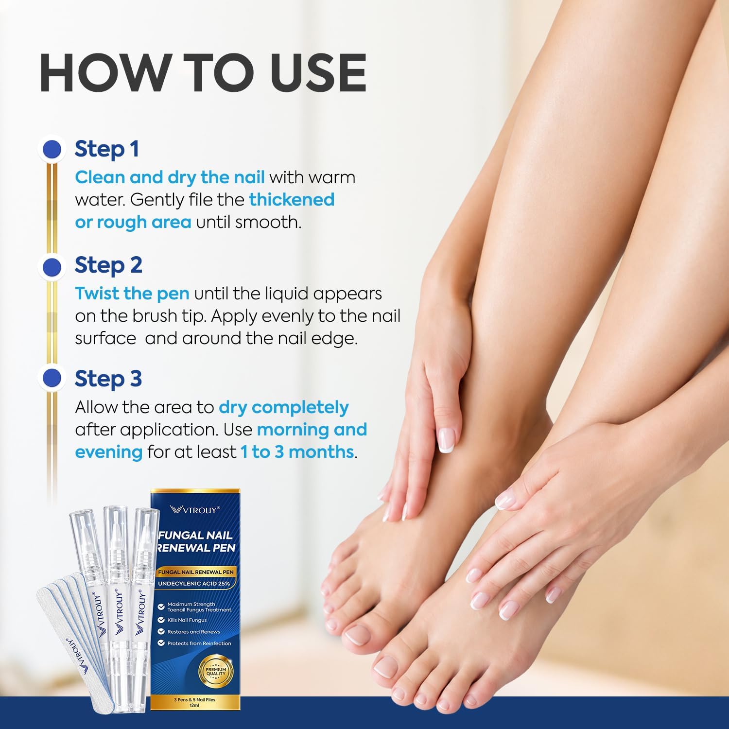 Detalle de Toenail fungus treatment pen with 25% undecylenic acid