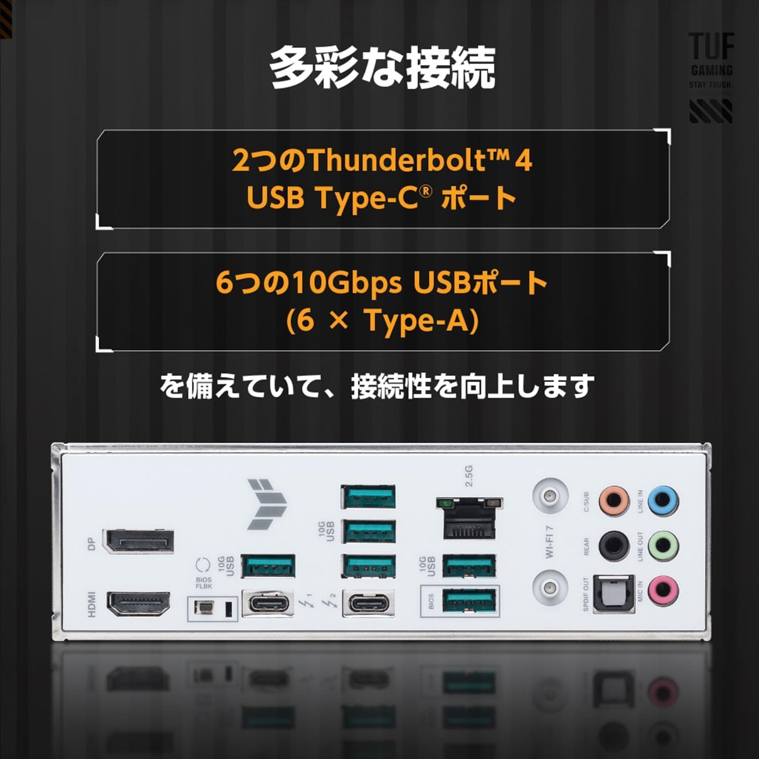Detalle 1 de ASUS TUF GAMING Z890-PRO WIFI マザーボード LGA 1851・DDR5・Wi-Fi 7対応