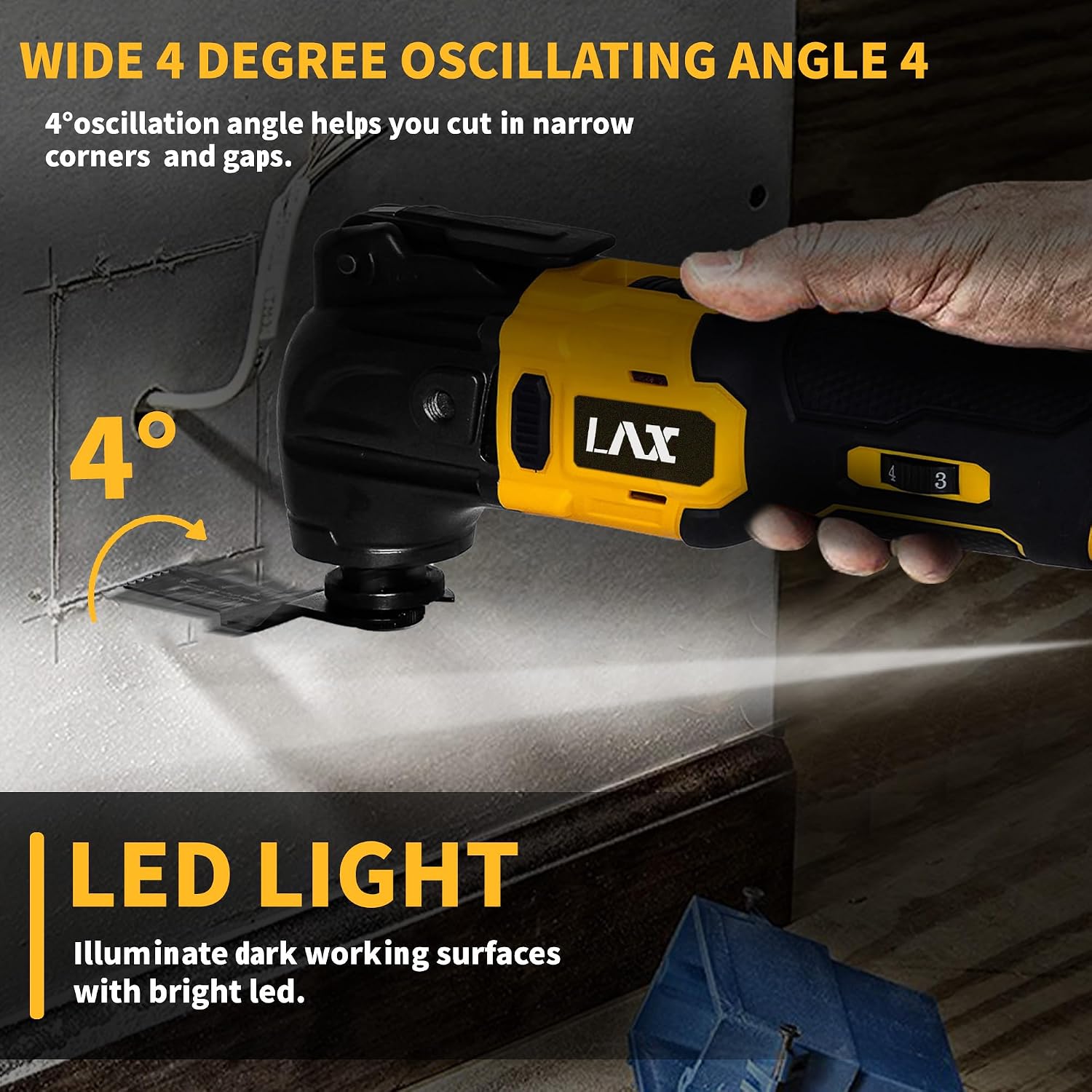 Thumbnail 3 de Oscillating Multi Tool for DeWalt 18V Battery – 21‑Piece Accessory Kit