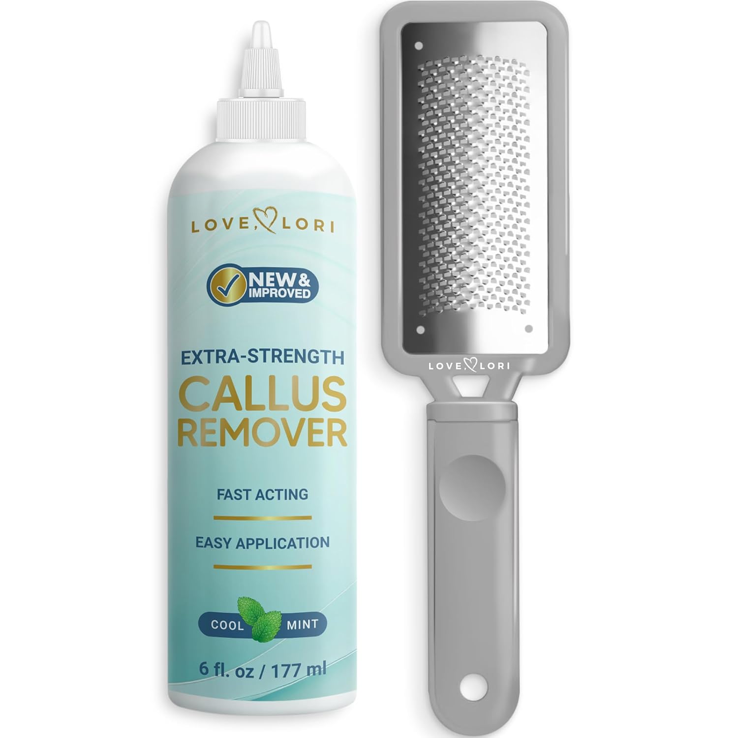 Detalle de Foot Scrubber Dead Skin Remover Kit: 6oz callus gel remover + dual-action foot file