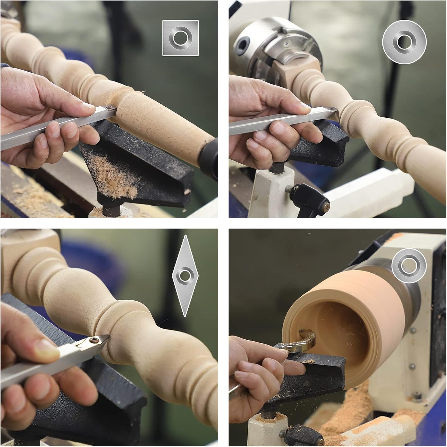 Thumbnail 4 de DEEFIINE W0404A houtdraaigereedschapsset van 46,5 cm met hardmetalen inzetstukken