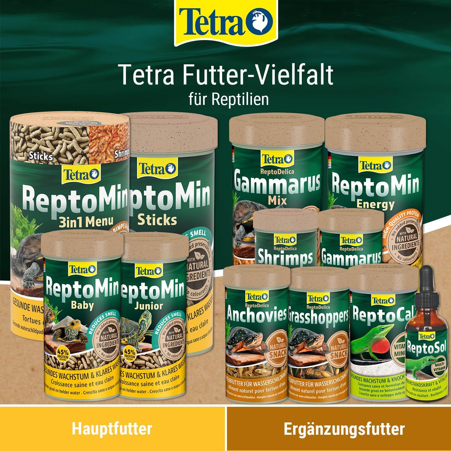 Thumbnail 6 de Tetra ReptoMin Menu Schildkröten-Futter 3in1 – abwechslungsreiches Futter für Wasserschildkröten, 250 ml Dose