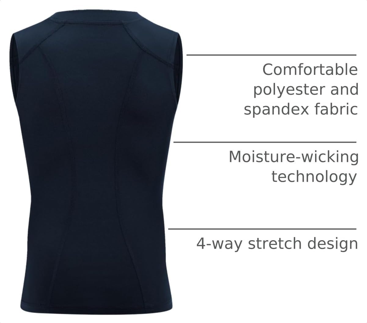 Detalle 2 de Runhit Boys' Sleeveless Compression Shirt