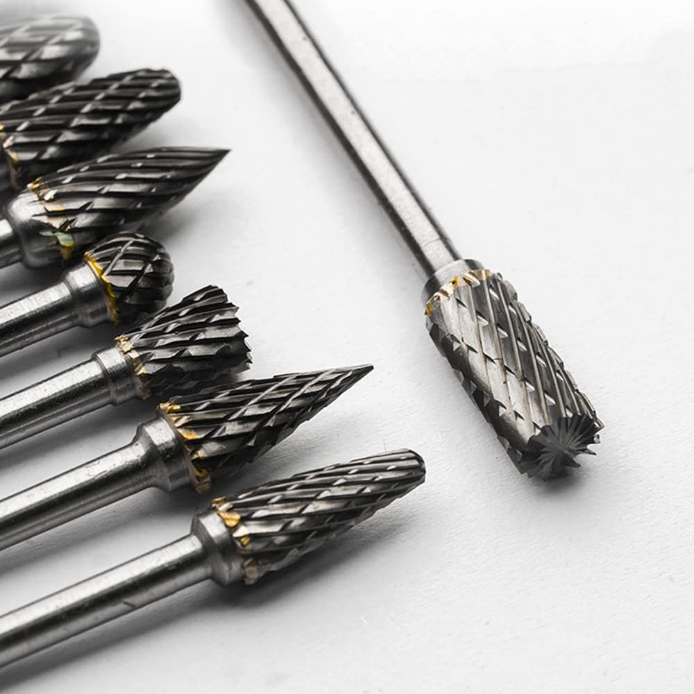 Detalle 2 de YURINWOO YURINWOO-10PCS hardmetalen stiftfrezen, 10-delig met 3 mm schacht