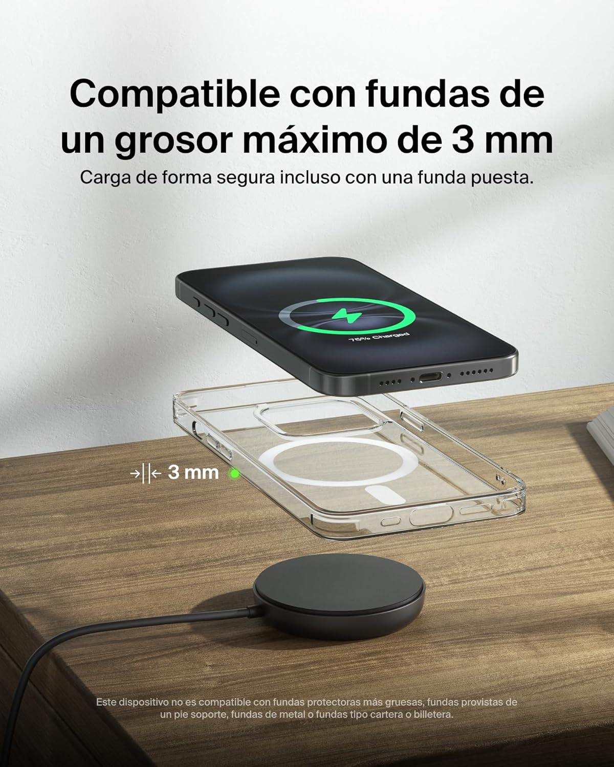 Thumbnail 4 de Belkin Cargador MagSafe 15W BoostCharge Pro