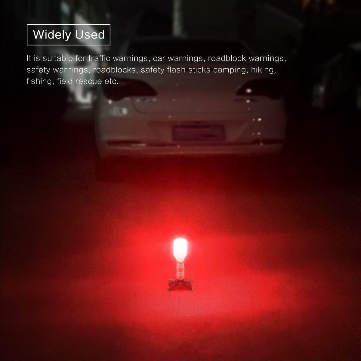 Detalle de OurLeeme Emergency Lights LED Roadside Warning Sticks with Storage Case