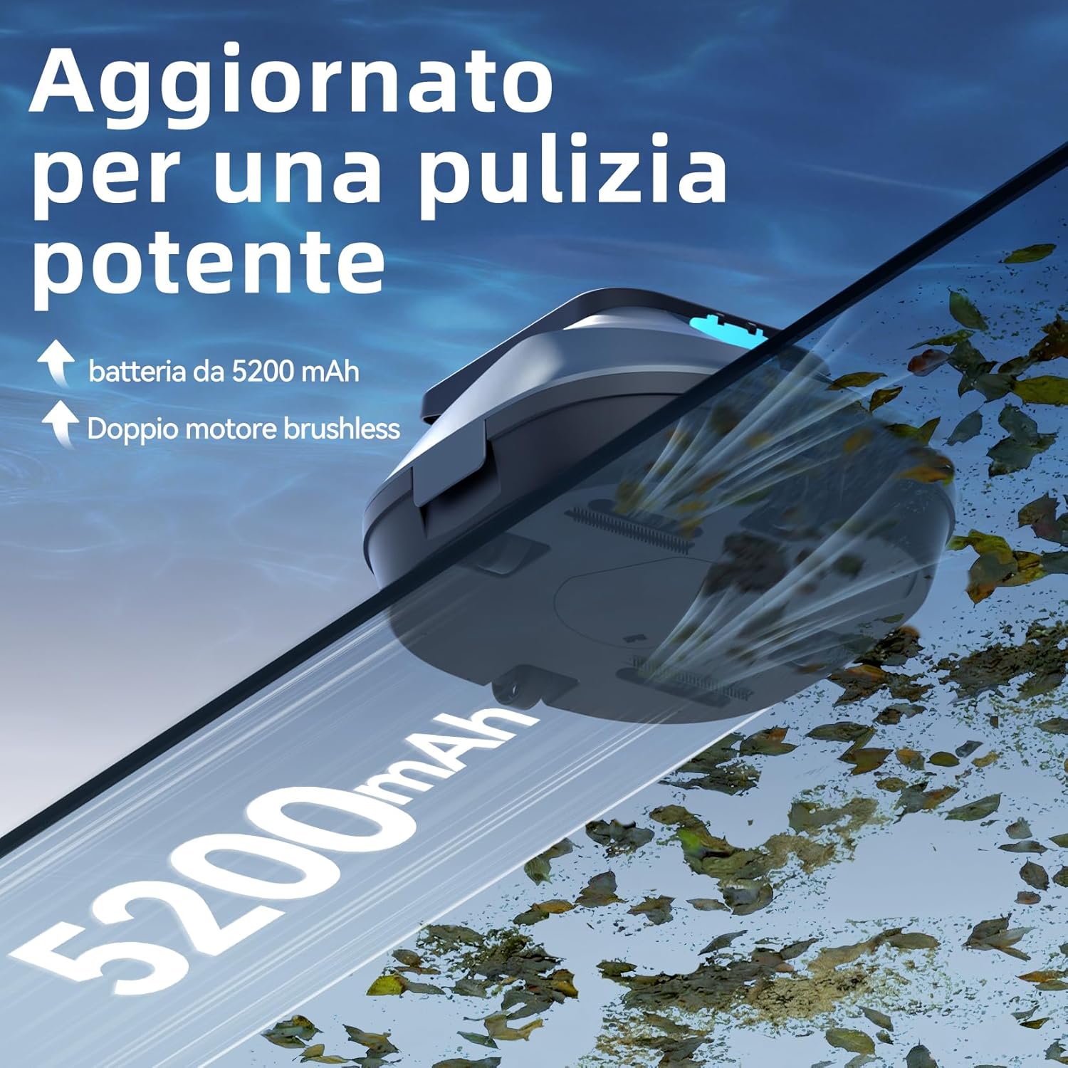 Detalle de Pondee X1 Robot Piscina Senza Fili: pulizia autonoma per piscine fino a 120 m²