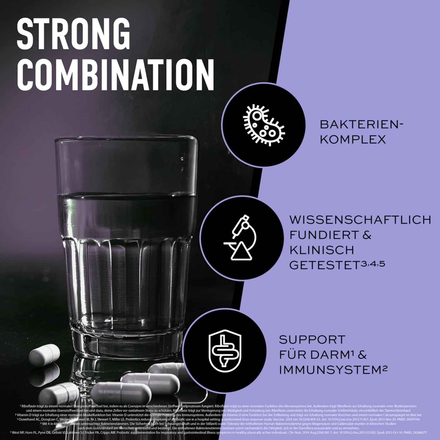 Detalle de ESN Biotics+ 30 Kapseln – Hochdosierte Probiotika mit B2 und D