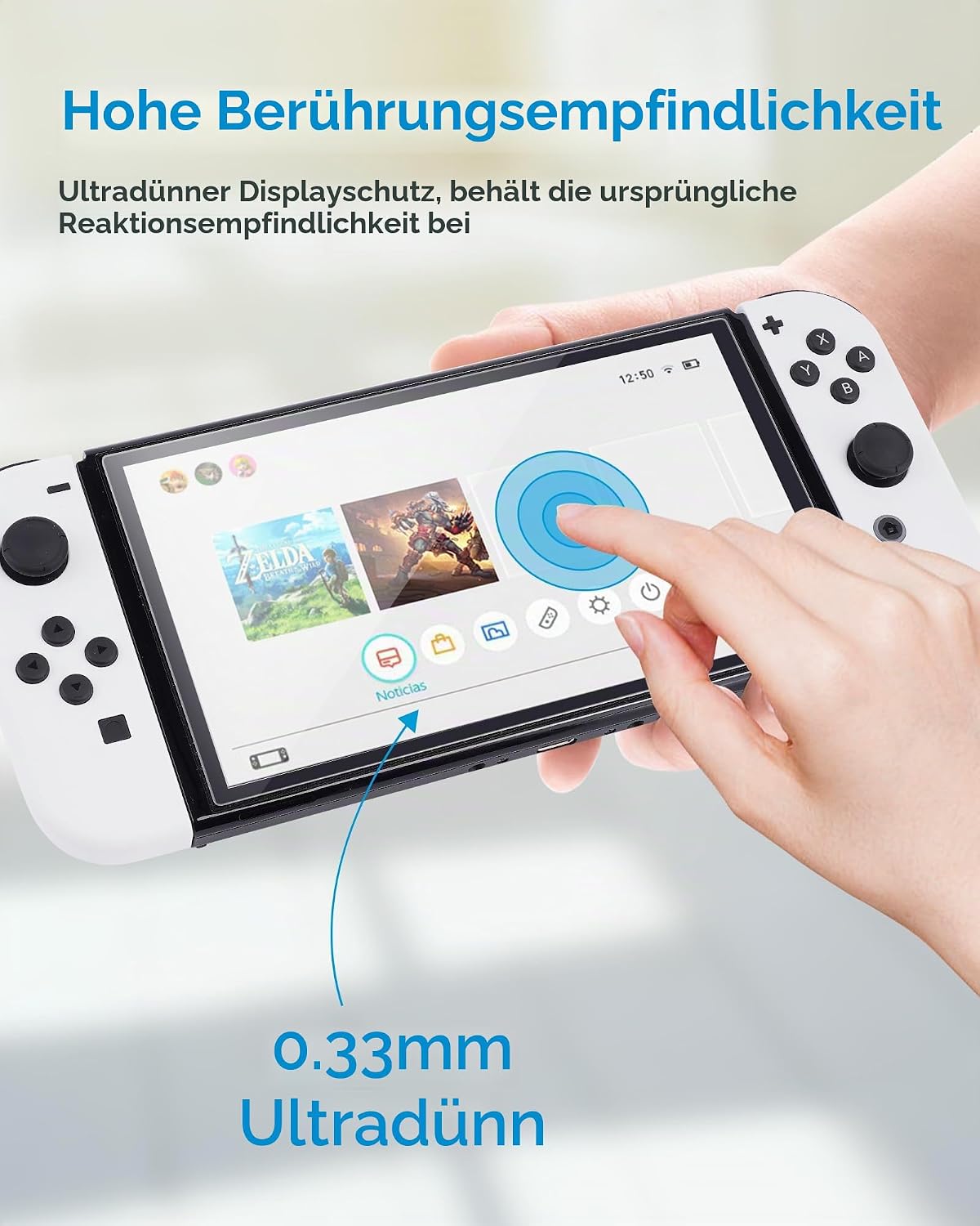 Thumbnail 3 de MOBDIK 2 Stück Schutzfolie für Switch OLED