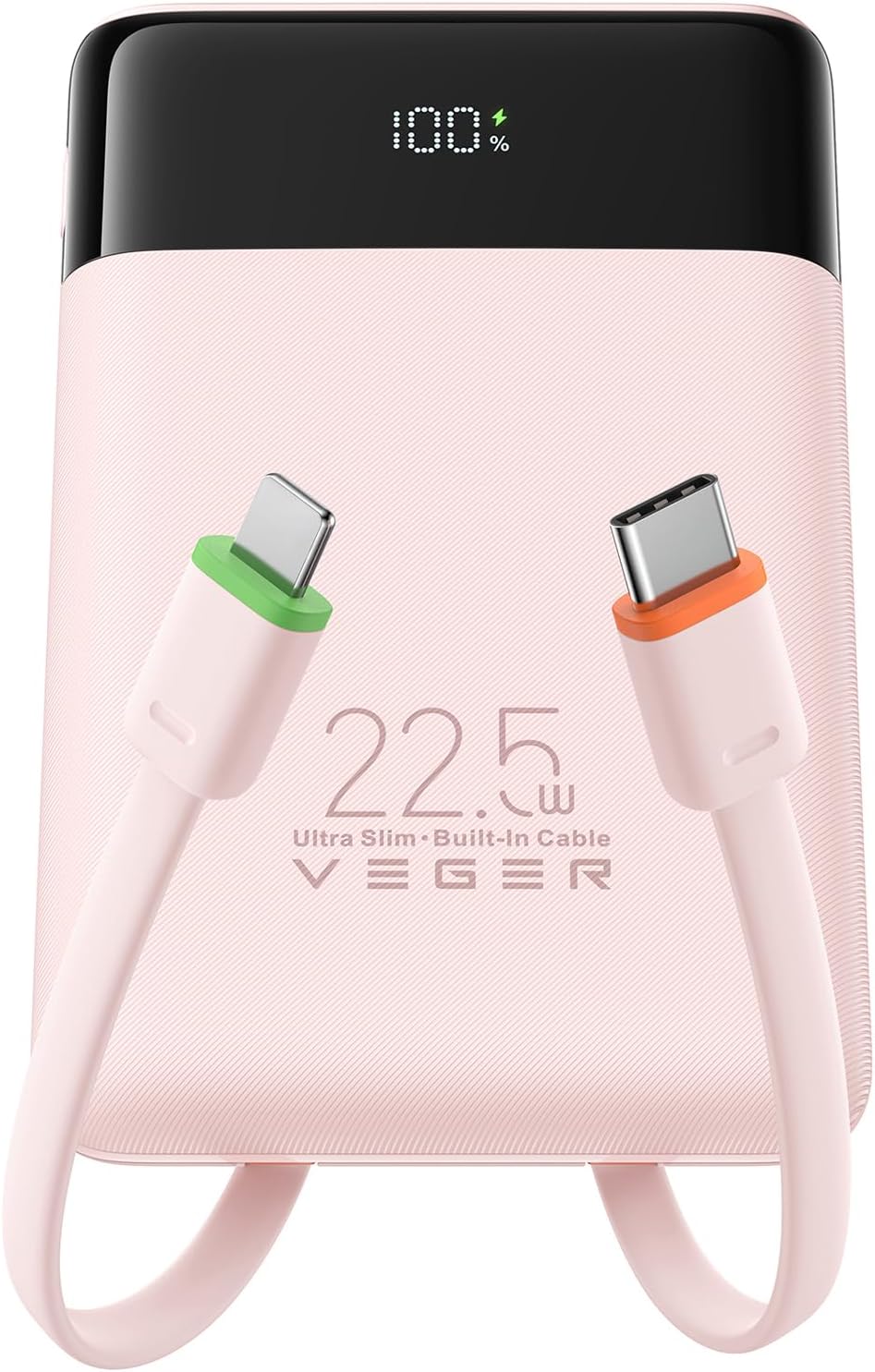 Detalle de VEGER Portable Charger with Built-in Cables