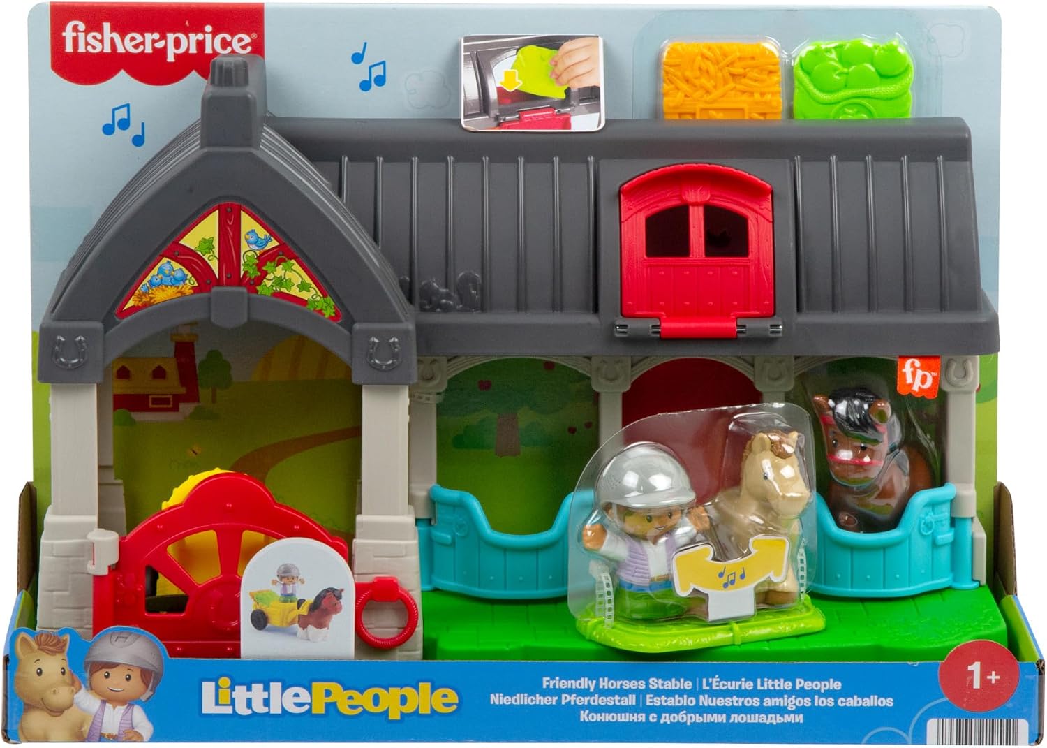 Detalle 2 de Fisher-Price Little People Friendly Horses Stable Playset (HWR84)