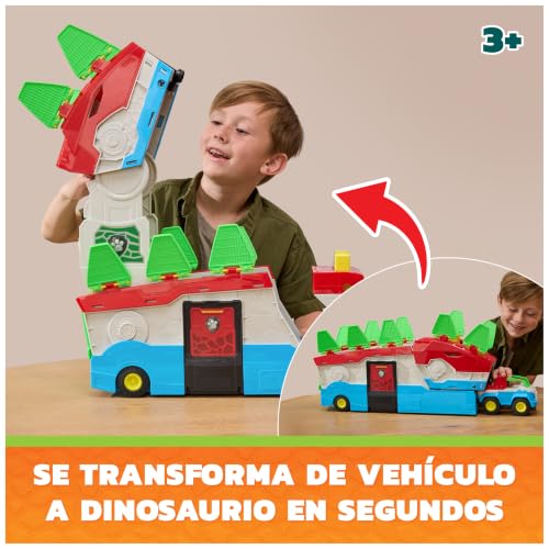Detalle de Paw Patrol: The Dino Movie – Cuartel General 2 en 1 con Chase y vehículos