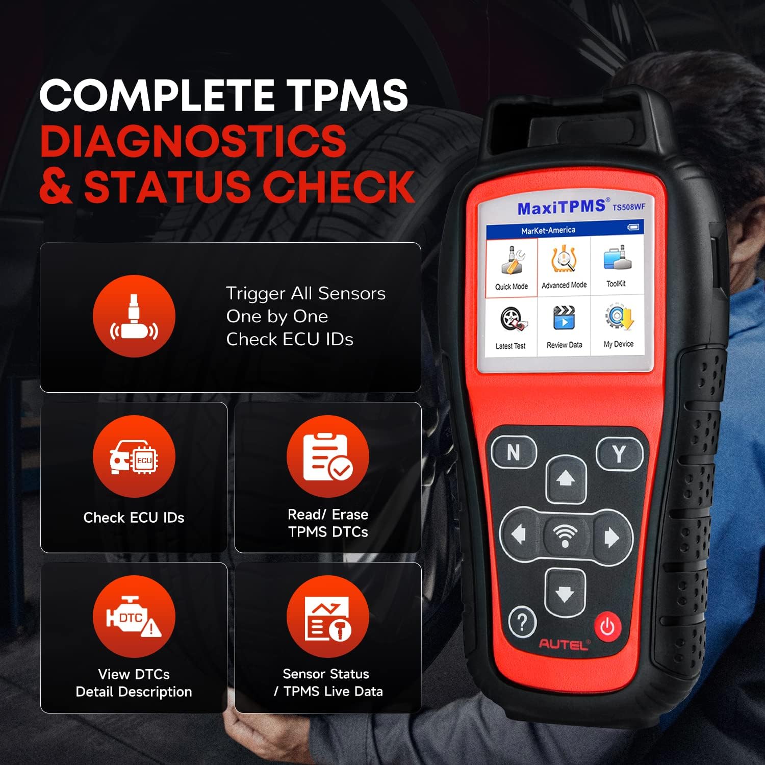 Thumbnail 5 de Autel MaxiTPMS TS508WF 2026 TPMS Tool