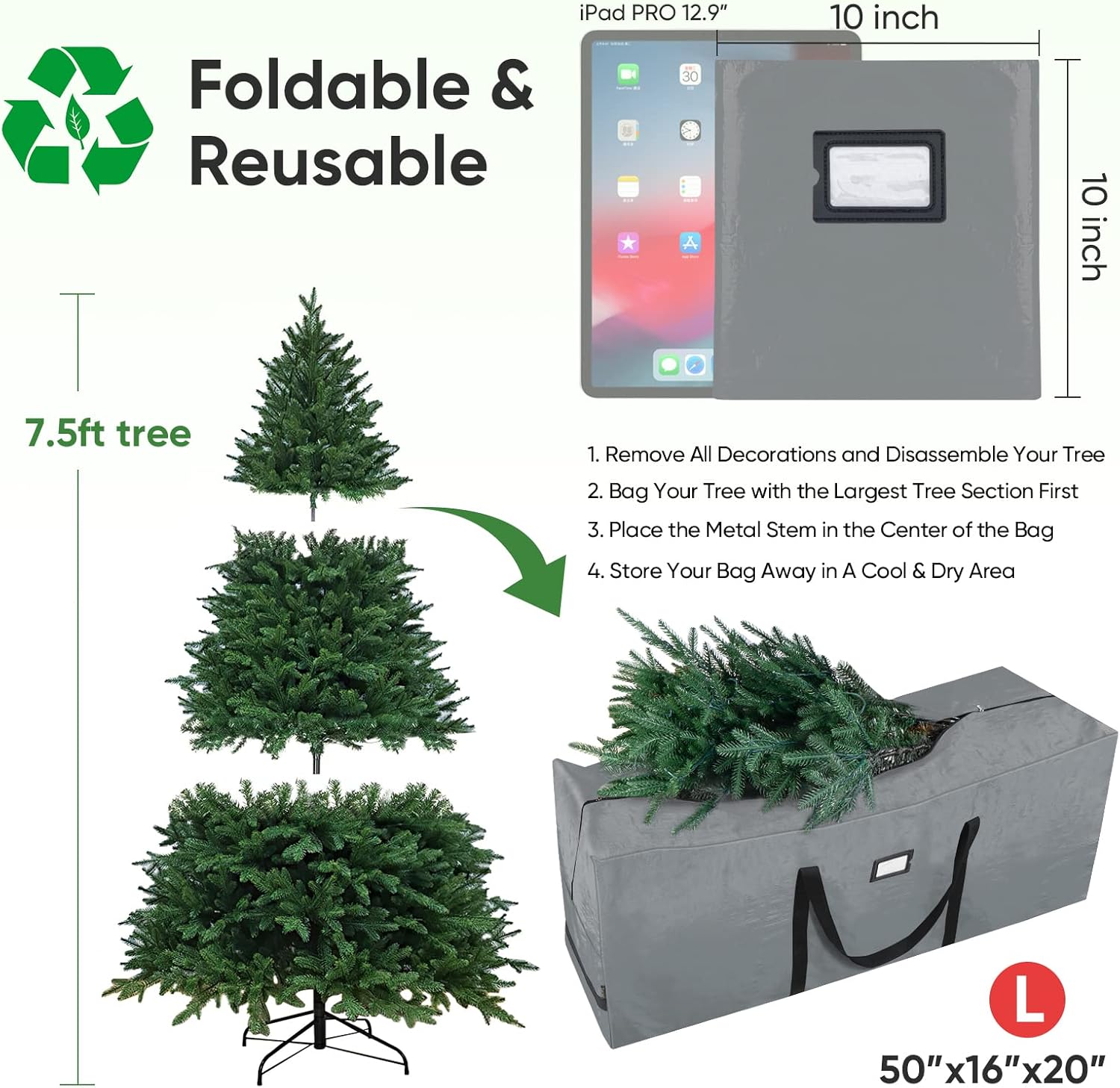 Thumbnail 2 de BALEINE Christmas Tree Storage Bag 7.5 ft ⏳