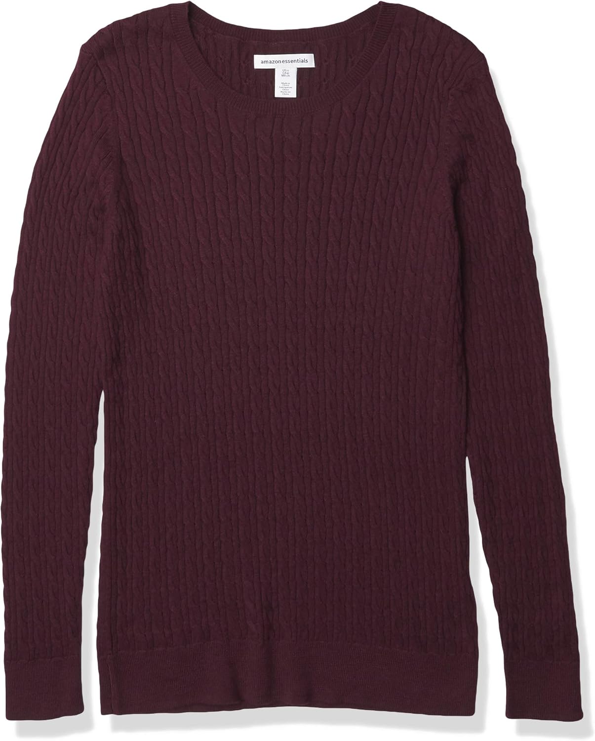 Thumbnail 4 de Amazon Essentials Damen leichter Langarm-Pullover mit Rundhalsausschnitt und Zopfmuster (in Übergröße)