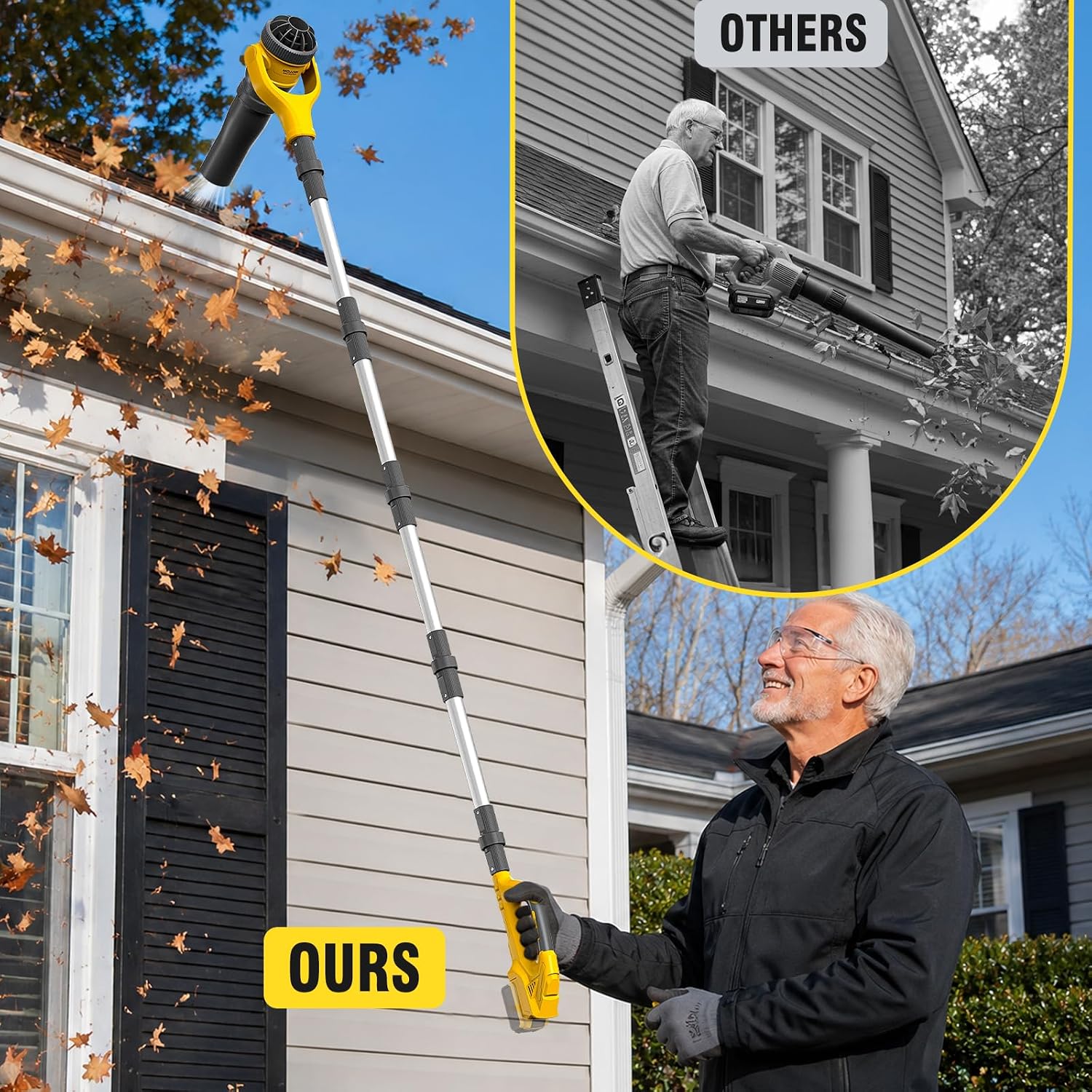 Thumbnail 6 de Cordless Pole Leaf Blower 55-Inch Extension Kit