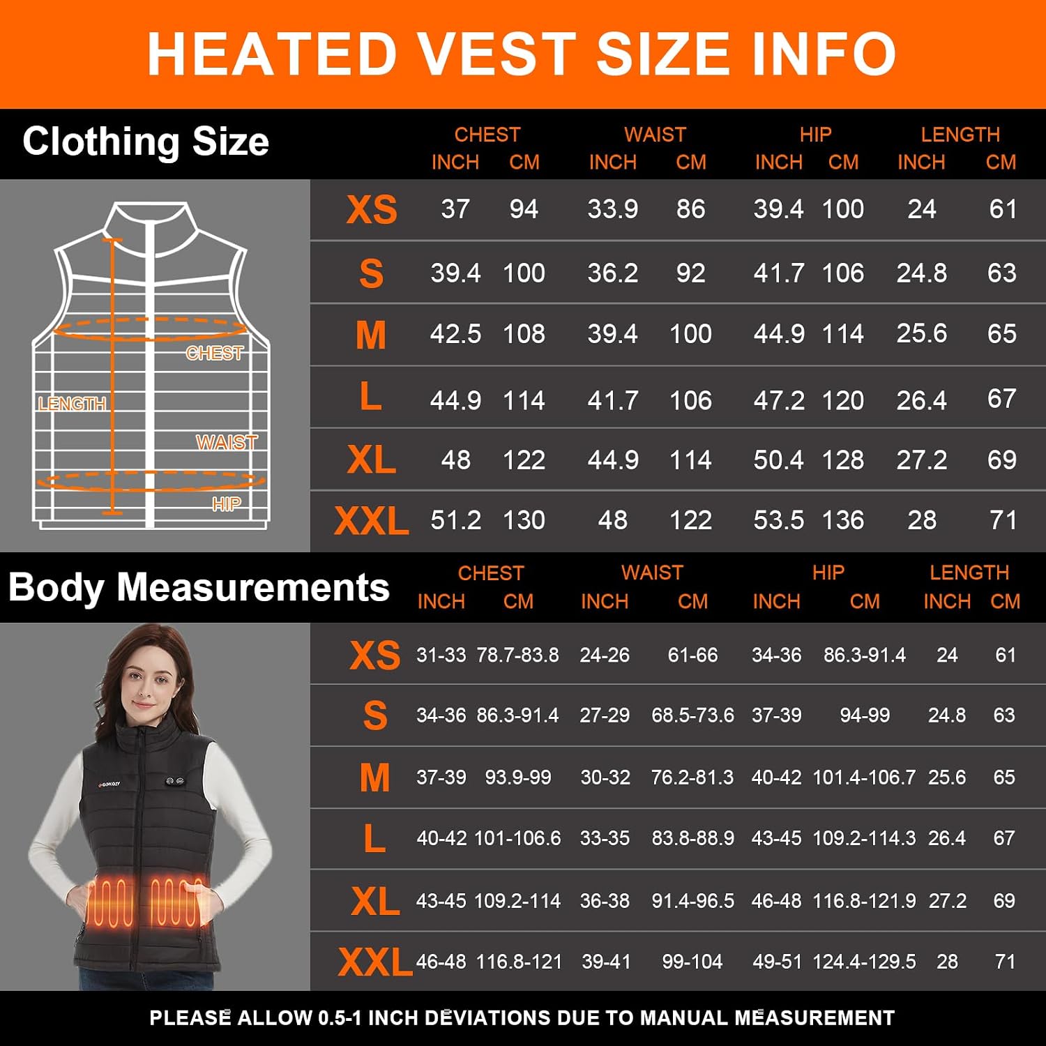 Thumbnail 3 de Gokozy Women's Heated Vest 3-zone heated vest