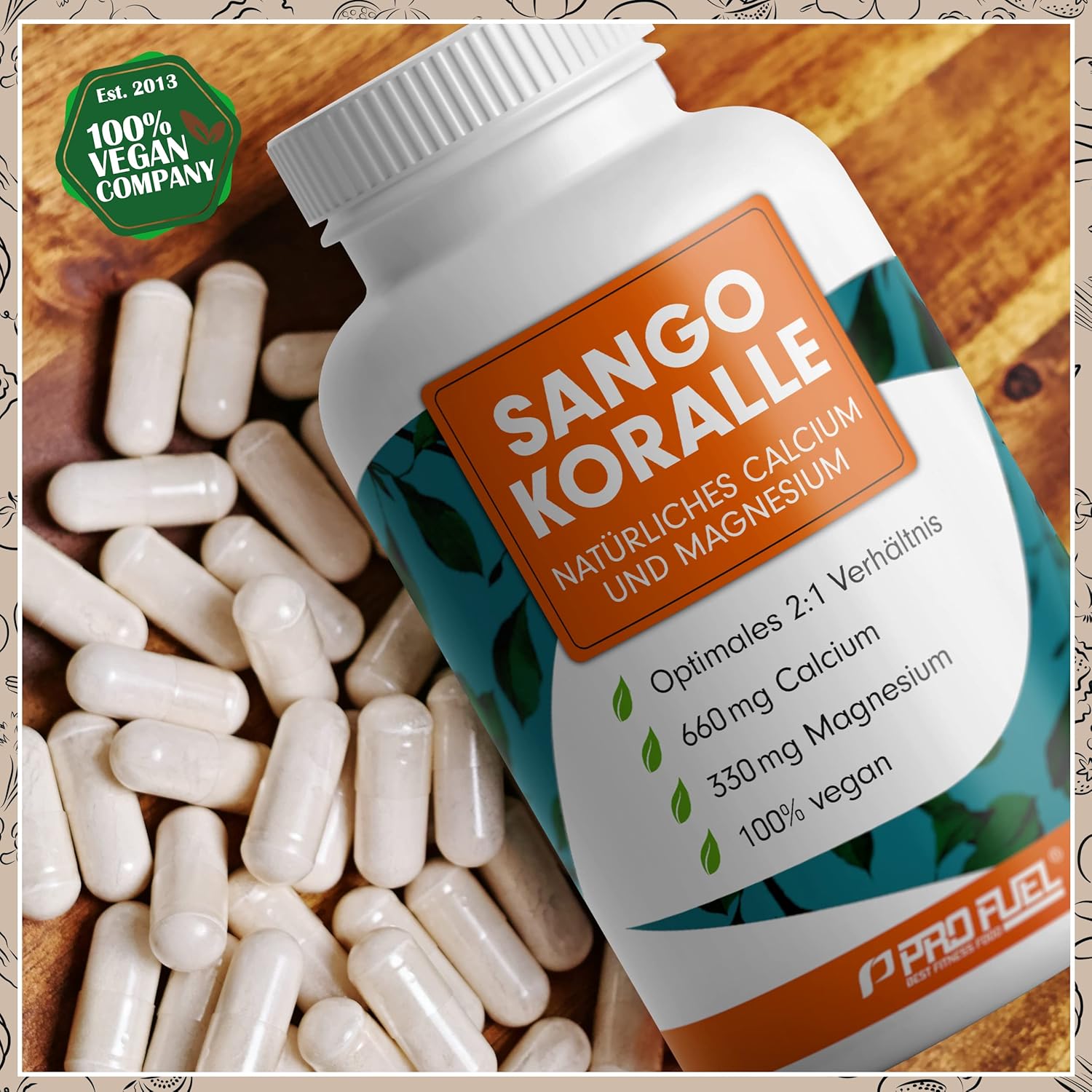 Detalle 2 de Sango Meereskoralle 180 Kapseln Calcium und Magnesium