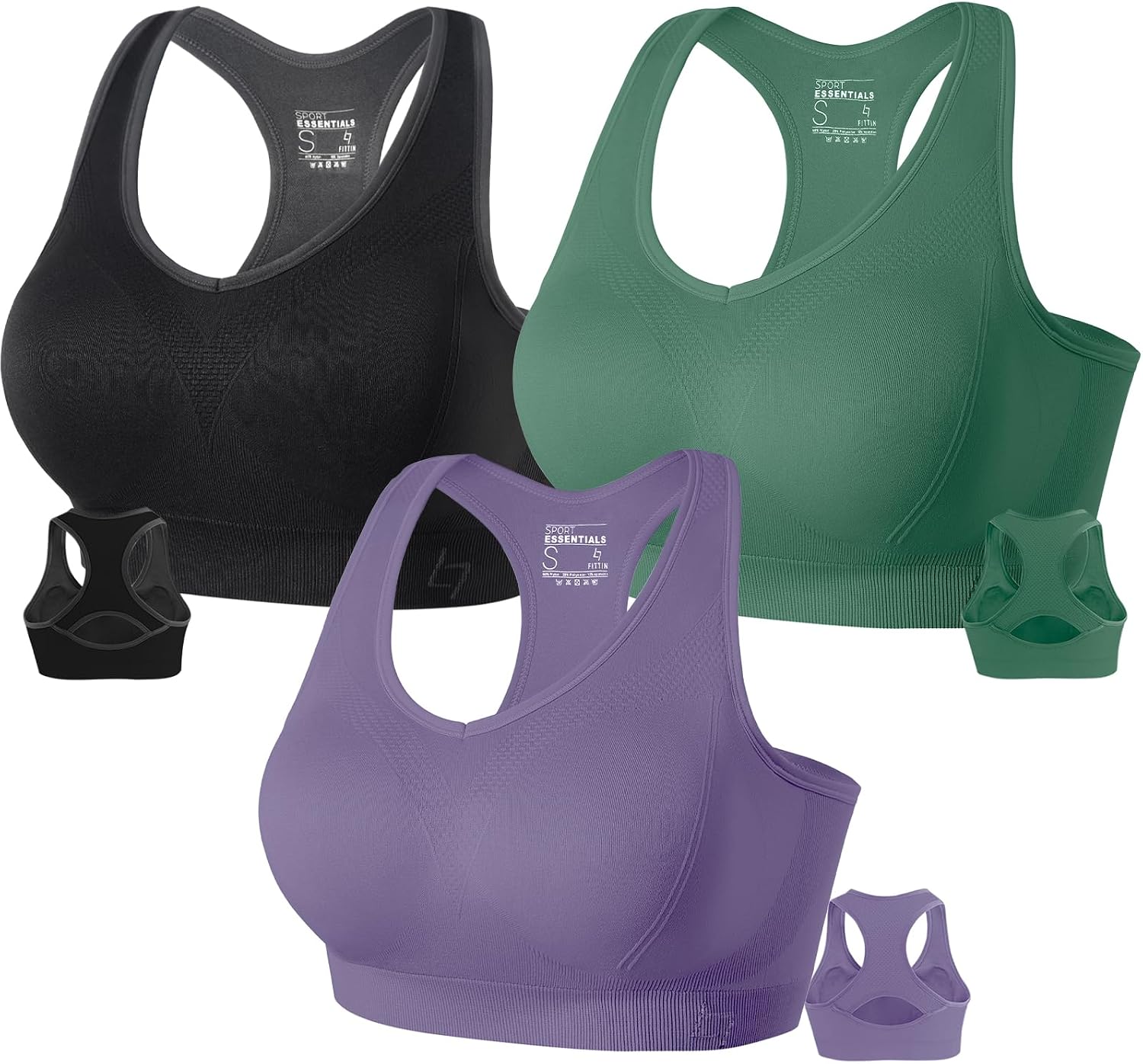Detalle 1 de FITTIN racerback sports bra for women