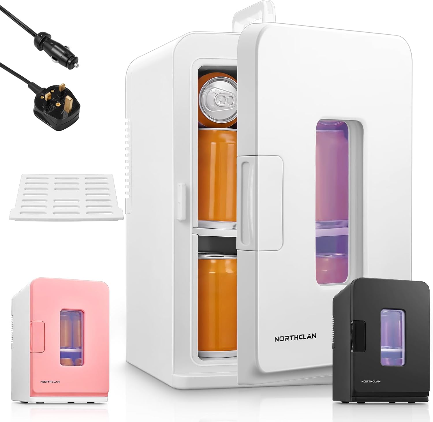 Detalle de NORTHCLAN Mini Fridge 15L: Compact Cool and Warm Thermoelectric in White