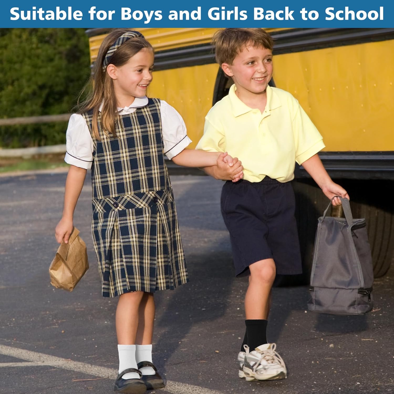 Thumbnail 2 de Zzxlw Kinder Sport-Socken Jungen Sneaker (Schwarz/Weiß/Grau) – 12 Paar, mittlerer Schaft, 3–13 Jahre