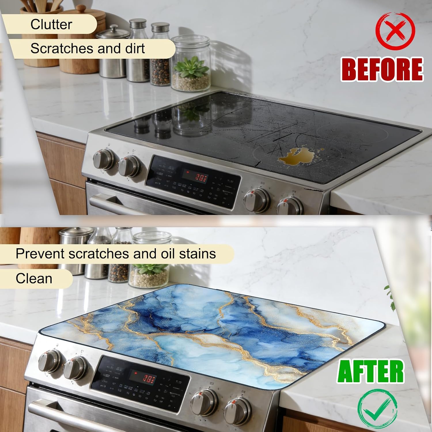 Detalle 2 de SEADER Stove Top Cover, 28.35 x 20.47 in