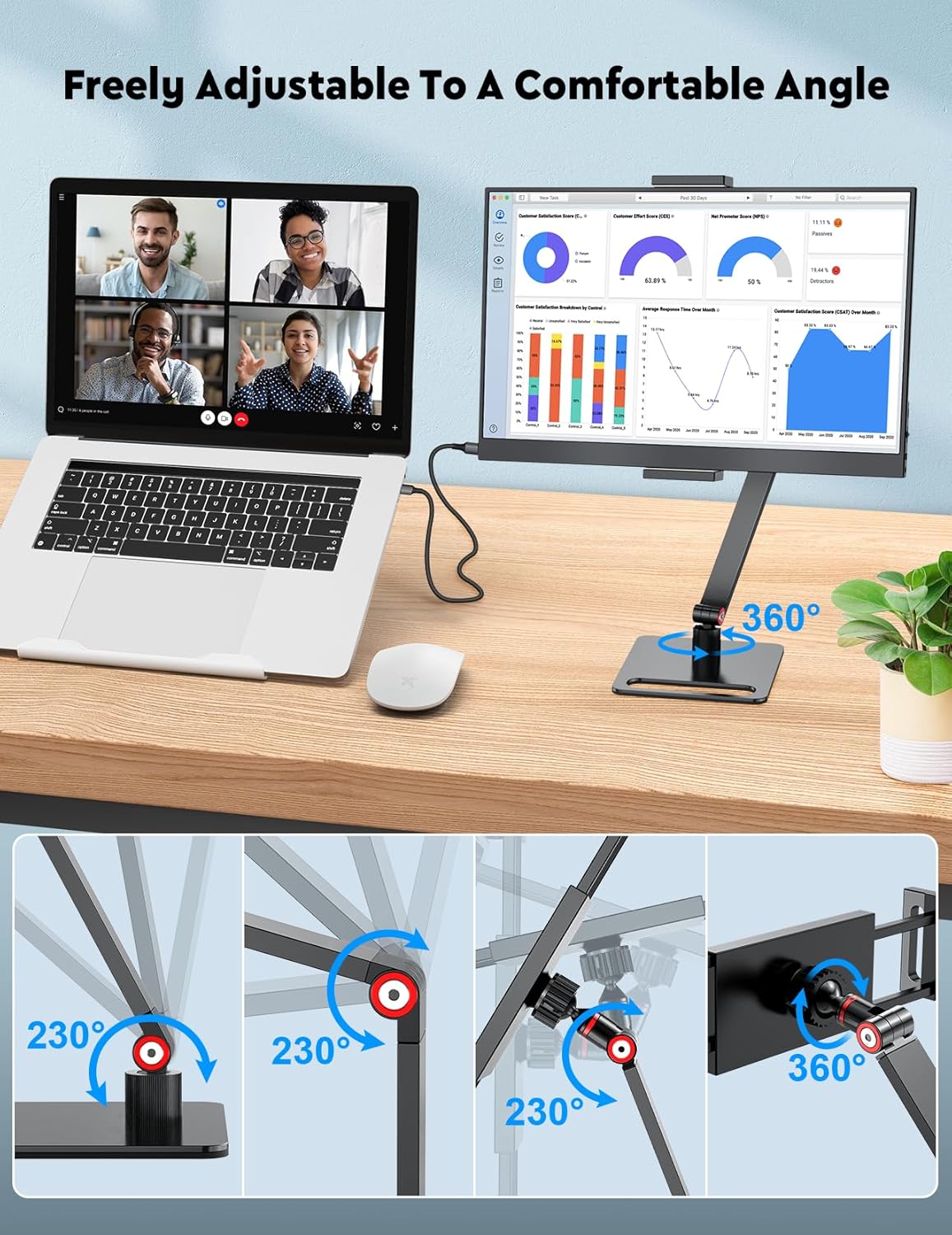 Detalle 2 de MAGICRAVEN 15.6" Portable Monitor — 1080p FHD IPS Second Screen with Built-in Speakers