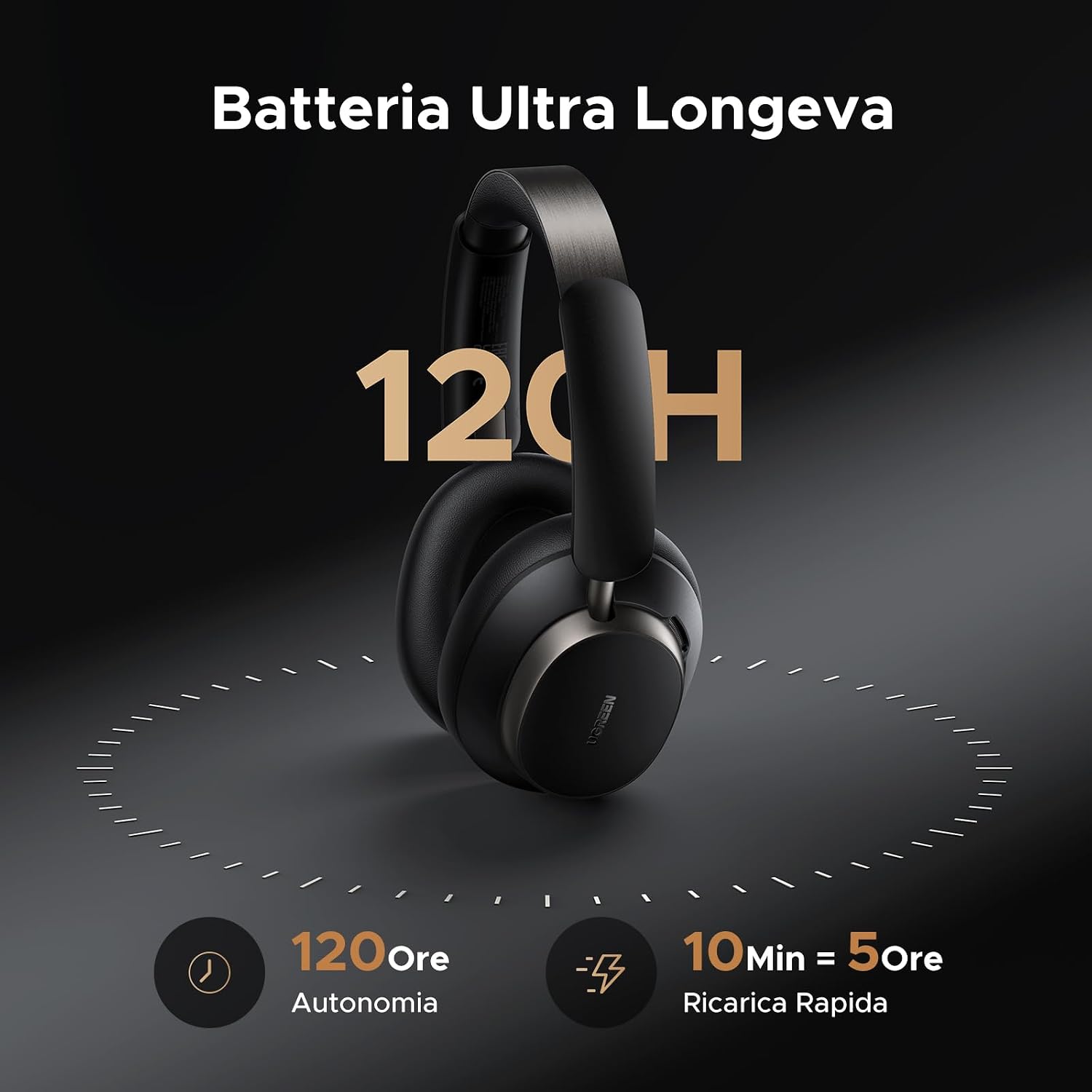 Thumbnail 4 de UGREEN Studio Pro Cuffie wireless over-ear con ANC, 120 h